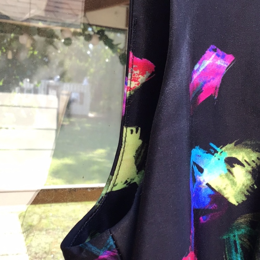 Millly Graffiti Black Abstract Multi Colored Flow… - image 8